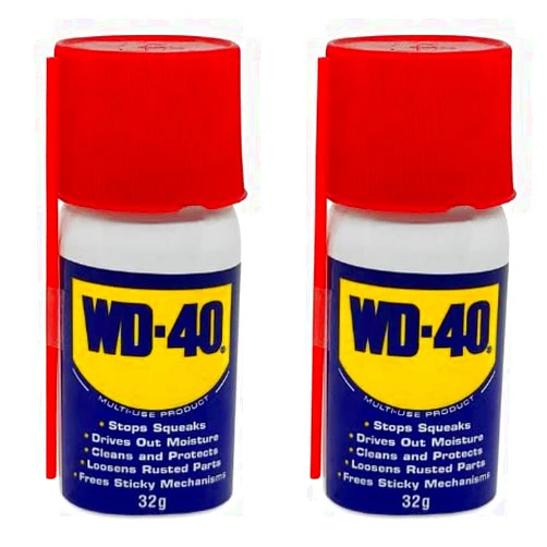 Generic WD_40, Pack of 2 Multipurpose Spray for Home Improvement, Frees Jammed Locks & Rust Parts, Adhesive Remover, Grill & Stove Cleaning - Multi use for Home, Work and DIY Purposes, 32g