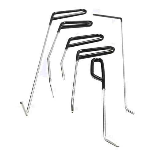 Rulbelok 6Pcs Car Body Repair Removal Tools Automotive Door Dent Repair Hooks Stainless Steel Push Rods Kits Dent Repair Tools