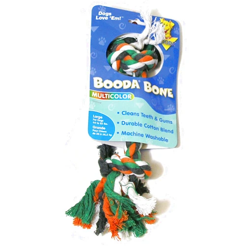 Booda 2-Knot Rope Bone Multi-Color Large