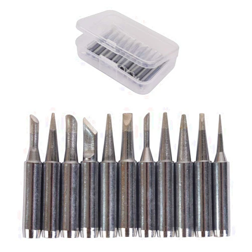 Baitaihem 11pcs Solder Soldering Iron Tip for Hakko Station 900M 933 907 936 with Anti-oxidation Storage Bag and Box