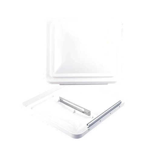 RVGUARD RV Roof Vent Cover 14 Inches, Universal Replacement Vent Lid White (2 Pack), Compatible with Ventline (pre 2008) & Elixir Vents (since 1994)