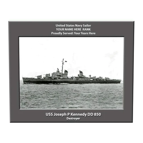 Great Naval Images LLc USS Joseph P Kennedy DD-850 Personalized United States Navy Ship