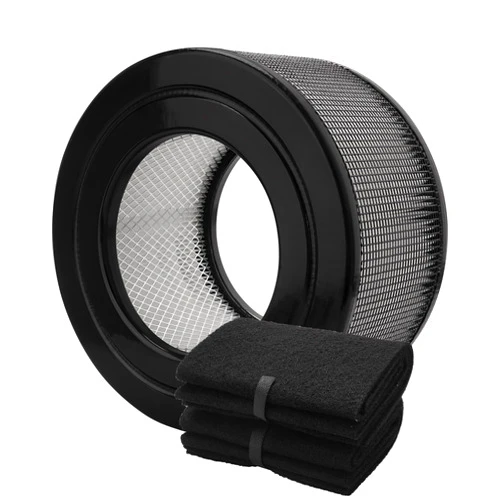 Facecool 20500 Replacement Filter Compatible with Honeywell 10500 (EV-10) 17000 17000-S 17005 Air Purifiers, Part Number 20500, with 1 True HEPA Filter + 2 Carbon Pre-Filters