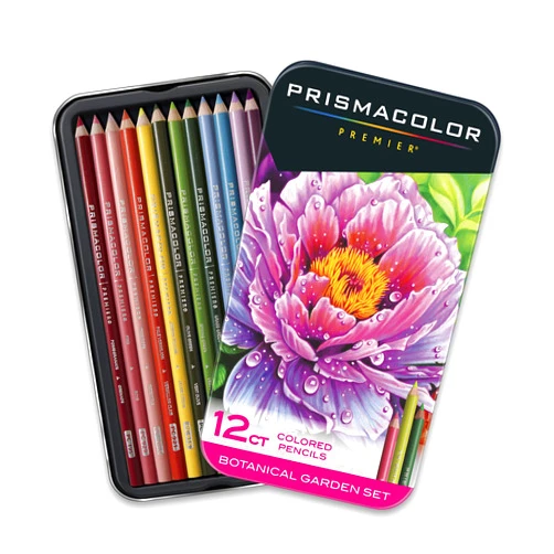 Prismacolor Premier Colored Pencils, Soft Core, Botanical Garden Set, Adult Coloring, 12 Count