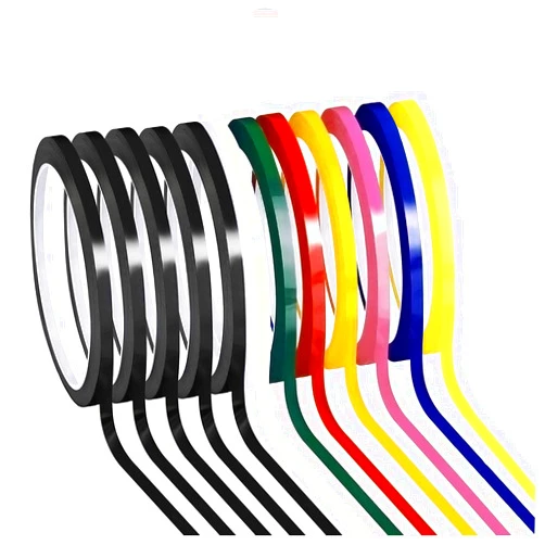 Ahlrsyy Whiteboard Gridding Graphic Tape, 8 Colors 12 Pack 3mm 1/8 inch x 216feet Per Roll, Self Adhesive Chart Line Tape Art Artist Tape (PET)