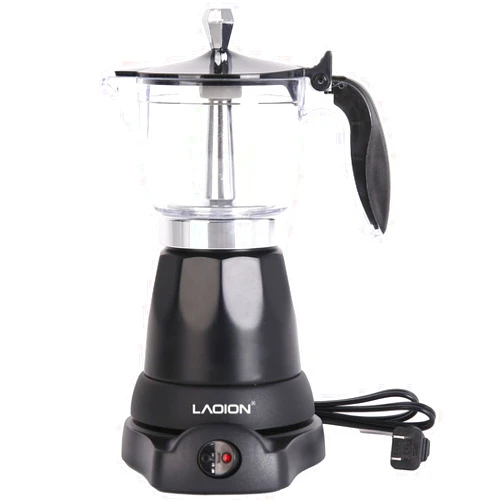 LAOION Cuban Coffee Maker, 6 Cup Electric Espresso Coffee Maker, 300ml Portable Cafeteras Electricas Modernas, Electric Moka Pot with Detachable Base & Overheat Protection, Coffee Gift for Home Travel