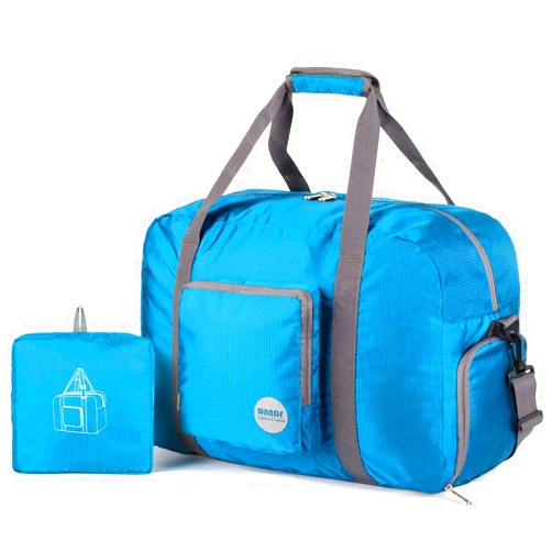 WANDF Foldable Travel Duffel Bag Luggage Sports Gym Water Resistant Nylon