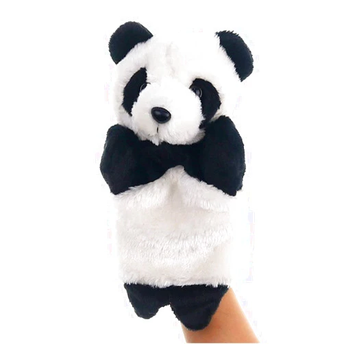 REBABA Animal Hand Puppets - Panda, Rabbit, Cat, Bear Plush Doll for Role Play Storytelling Preschool Teaching, Great Birthday Gifts(Panda)