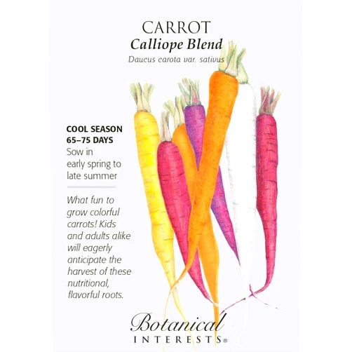 Botanical Interests Calliope Blend Carrot Seeds - 1 Gram - Botanical Interests