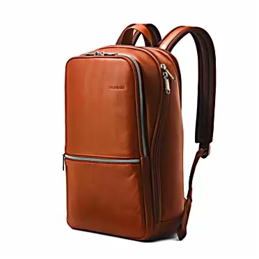 Samsonite Corporation Samsonite Classic Leather Slim Backpack, Brown, One Size One Size Cognac