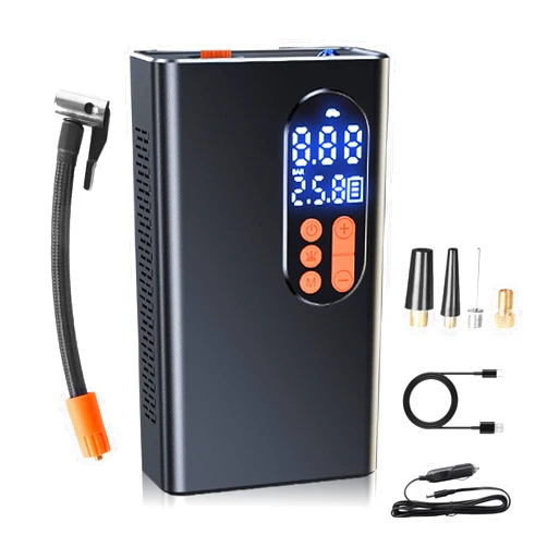 BOIJUKME Tire Inflator Portable Air Compressor，150PSI Portable Air Pump for Car Tires with Digital Tire Pressure Gauge, 2X Faster Inflation Electric Air Pump for Car, Bike, Motorcycle, Ball