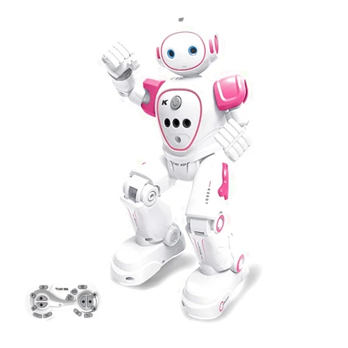 WEECOC RC Robot Toys Gesture Sensing Smart Robot Toy for Kids Can Singing Dancing Speaking Christmas Birthday (pink)