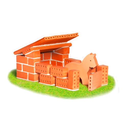 Teifoc Horse Stable Brick Construction Set, 35+ Building Blocks, Erector Set and STEM Building Toy