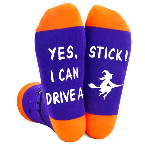 Zmart Horror Spooky Halloween Gifts for Women Men Teens, Witch Gifts Pumpkin Socks
