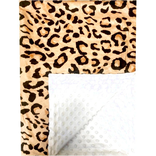 Citihomy Baby Blanket for Girls Boys Leopard Minky Super Soft Double Layer Receiving Blanket with Dotted Backing for Newborn Nursery Stroller Receiving Toddlers Crib Bedding Blankets 30x40 Inch (Leopard)