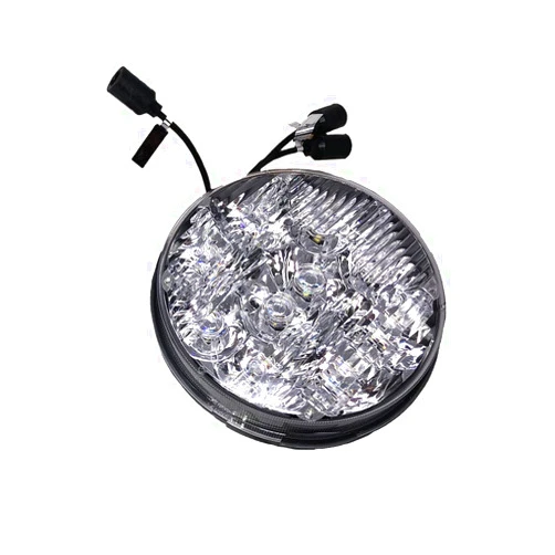 Generic OEM Style Military Vehicle 7 inch White LED Round Headlight Assembly plus Wiring, White Hi/lo Beam, Compatible with Humvee M-Series and Jeep (1)
