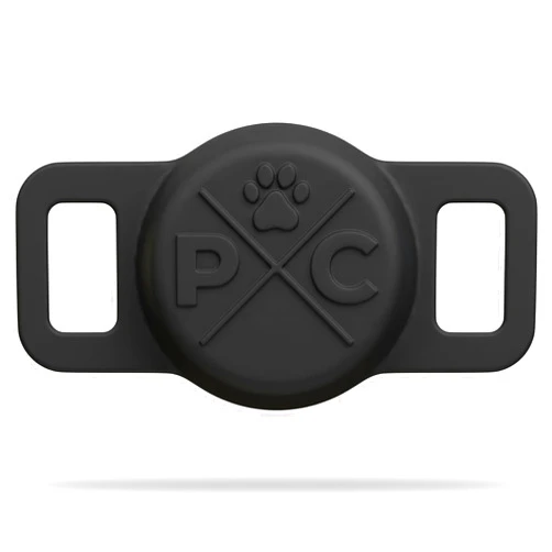 Pup Culture AirTag Dog Collar Holder, Extra-Durable, Lightweight, and Protective AirTag Case for Dog Collar - Track Your Pet Using an Apple AirTag - Dog Collar AirTag Holder- Black 0.5 Inch Collar