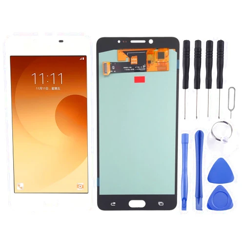 CHENYAN Mobile Phone Replacement Spare Parts OLED Material LCD Screen and Digitizer Full Assembly for Samsung Galaxy C9 Pro SM-C9000/C900 Mobile Displays, White