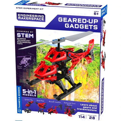 Thames & Kosmos Engineering Makerspace Geared-Up Gadgets Science Experiment Kit
