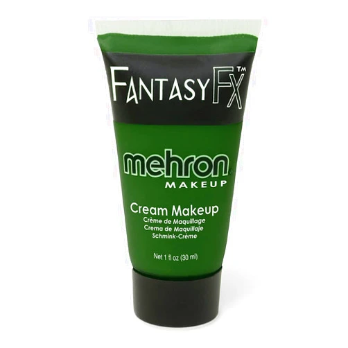 Mehron Makeup Fantasy FX Cream Makeup | Water Based Halloween Makeup | Green Face Paint & Body Paint For Adults 1 fl oz (30ml) (Green)