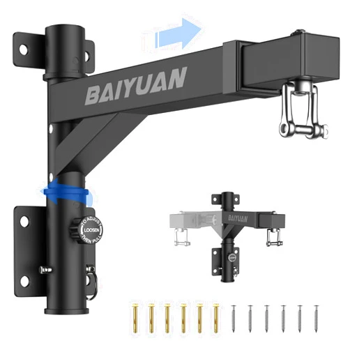 BaiYuan Heavy Bag Hanger - Wall Mount Punching Bag Hanger, Adjustable Heavy-Duty Boxing Bag Wall Bracket, Punching Bag Mount Stand for Home or Gym, for Kickboxing Bag, Muay Thai Bag,Etc (Supports up to 800Ib)