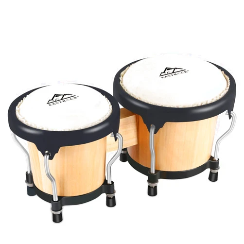 EastRock Bongo Drum 4” and 5” Set for Adults Kids Beginners Professionals Tunable Wood and Metal Drum Percussion Instruments With Tuning Wrench