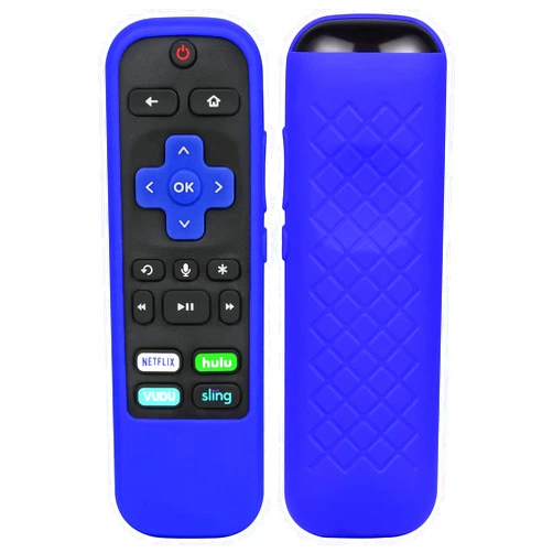 SYMOTOP Remote Cover Case Compatible with Roku 3600R/3800/3900/Voice RCAL7R Remote - SYMOTOP Silicone Protective Cover Fits for TCL Roku Steaming Stick/Voice/Express/Premiere TV Remote Controller - Dark Blue