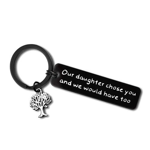 Dabihu Son in Law Gift from Mother in Law Son in Law Keyring Future Son Gifts Our Daughter Chose You Keychain Christmas Birthday Wedding Gift for Son in Law Bonus Son Bridegroom Gift From Father in Law