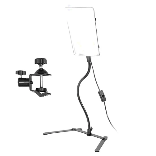 LimoStudio LED Light Panel Gooseneck Extension Adapter, 3 Way Mounting, Light Stand, Mounting Clamp, Photo Video Lighting Kit, Photo Studio, AGG2204