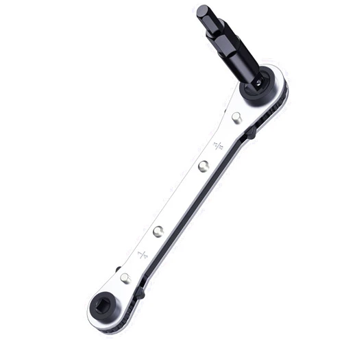 Ullnosoo HVAC Service Wrench, Refrigeration Ratcheting Wrench 3/8” 1/4” 5/16'' 3/16'' AC Wratchet Tool with Hex Bit Adapter UIInosoo for Air Conditioning, Refrigeration Equipment, Gas Furnace