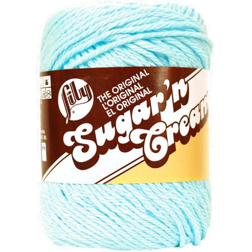 Lily Sugar 'N Cream The Original Solid Yarn, 2.5oz, Medium 4 Gauge, 100% Cotton - Robins Egg - Machine Wash & Dry (10200101215)