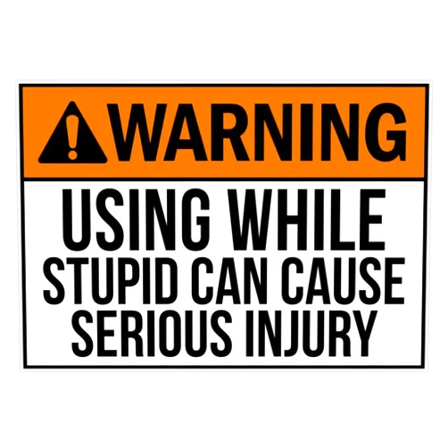 American Magnet MAGNET Machinery warning sign Magnet Vinyl Magnetic Sticker 20 mil - Size 5