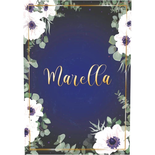 Milavia iTTa Donnna Publishing Marella: Taccuino A5 | Nome personalizzato Marella | Regalo di compleanno per moglie, mamma, sorella, figlia ... | Design: fiori | 120 pagine a righe, ... formato A5 (14.8 x 21 cm) (Italian Edition)