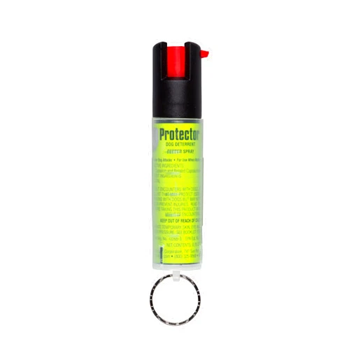 SABRE Protector Dog Spray with Key Ring, 14 Bursts, 12-Foot (4-Meter) Range, Humane Dog Attack Deterrent, Maximum Strength Allowed By EPA
