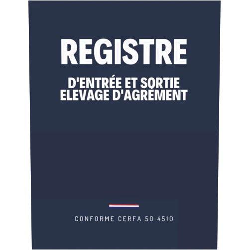 Blida Edu Reference Registre des Entrées et Sorties pour Animaux d'Élevage Conforme CERFA 50 4510: Livre de Suivi Sanitaire pour Élevage d'Agrément des Animaux Domestiques, Chiens et Chats | Format A4. (French Edition)