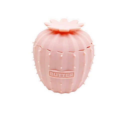 ZCJHE Creative Silicone Butter Jar Cheese Storage Jar, Fairy Sphere Restaurant Cheese Box Home Kitchen Cashier Box Butter Box(Pink)