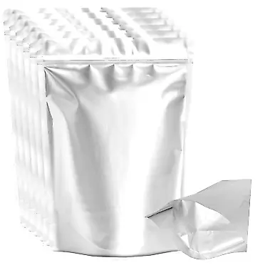 Venyat 50 Pieces 1 Quart Mylar Bags, 8 Mil Ziplock Mylar Bags for Food Storage, Stand Up Heat Seal Mylar Bags for Food, Smell Proof Reseable Mylar Bag (8 x 11 Inch Mylar Bag)