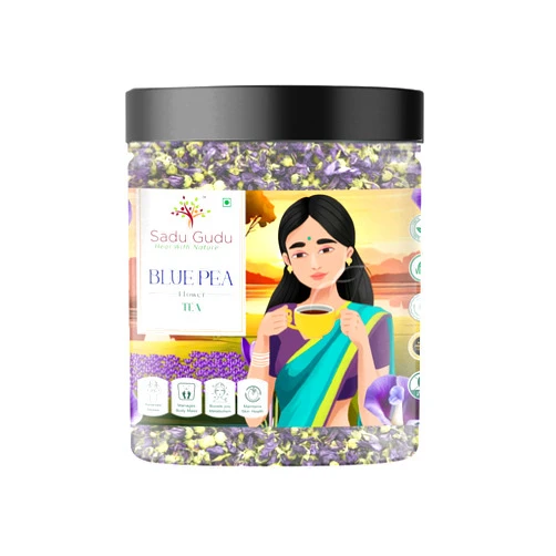 SADU GUDU Blue Pea Tea - 30 g, Premium Loose Petals, Caffeine-Free Flower Tea, Floral Flavour
