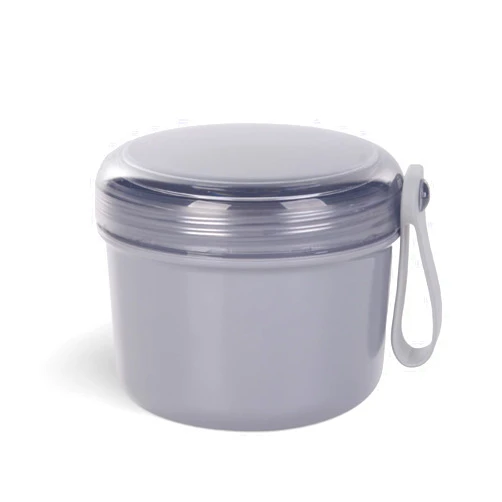 JOYSTOR Denture Case, No-Leak Retainer Cleaner Case, Denture Cup for Soaking Dentures Retainers Mouth Guard Night Guard, Denture Bath False Teeth Container for Traveling (Gray)