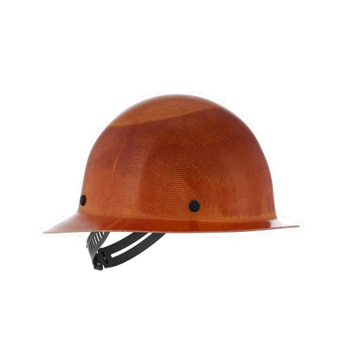 MSA Skullgard Full-Brim Hard Hat with Suspension - Non-Slotted Cap, Made of Phenolic Resin, Radiant Heat Loads up to 350F, Standard Size Hard Hat | Staz-On Pinlock Suspension