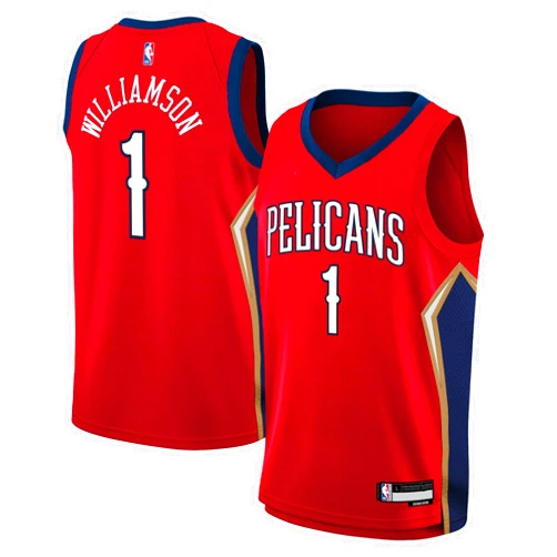 Outerstuff Zion Williamson New Orleans Pelicans #1 Red Youth 8-20 Alternate Edition Swingman Player Jersey