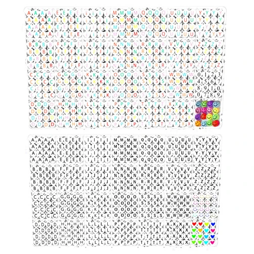 YMSDZHL 2Box 2500Pcs+ Alphabet Letter Beads, 4x7 mm A-Z and Smile, Heart, Figure,Acrylic Beads, Beads for Jewelry Making, Beads for Bracelet Making Kits Beads