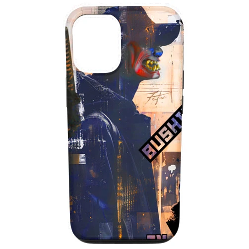 The Ghost Samurai Sword iPhone 14 Tokyo Samurai Bushido in Japanese retro vaporwave Cyberpunk Case
