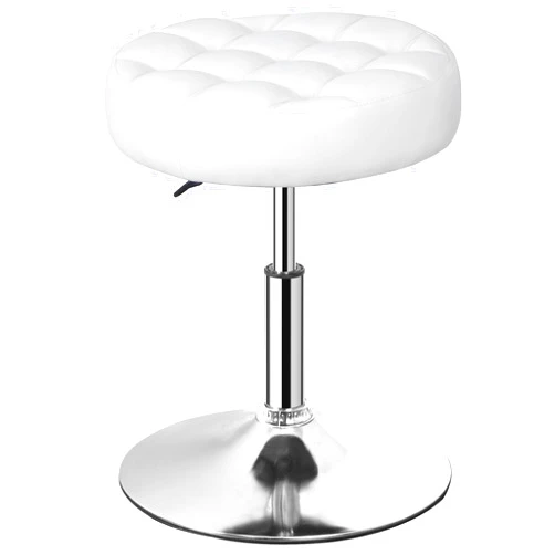 SUPER DEAL Vanity Stools for Makeup, Vanity Ottoman Chair with Adjustable Height and 360° Swivel for Makeup Room Bedroom Living Room, White