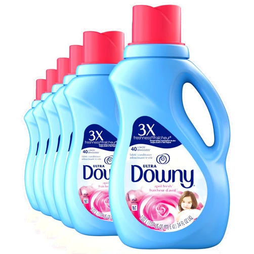 Downy Ultra April Fresh Laundry Fabric Softener Liquid, Six 34 Fl Oz Bottles, 240 Loads Total