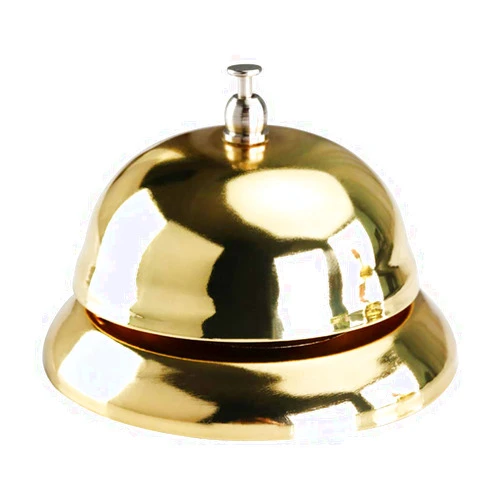 TOYANDONA Golden Hand Pressing Service Bell Restaurant Call Bell Reception Customers Bell Pet Training Bells for Restaurant Hotel