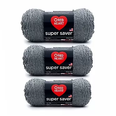 Red Heart E300-400 Red Heart Super Saver Yarn - Grey Heather