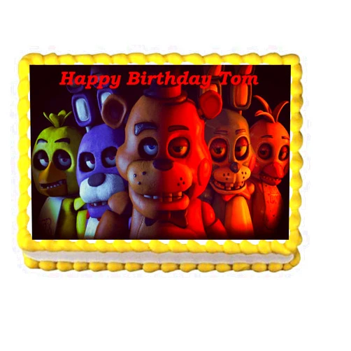 Edibleimagecaketoppers Five Nights at Freddys Edible Cake Image Topper 1/4 Sheet Decoration Birthday Party