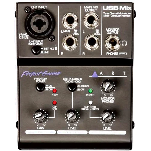 Art Pro Audio USB Mix 3-Channel Mixer and USB Audio Interface