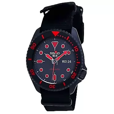 Seiko SRPD83 Seiko 5 Sports Men's Watch Black 42.5mm Stainless Steel